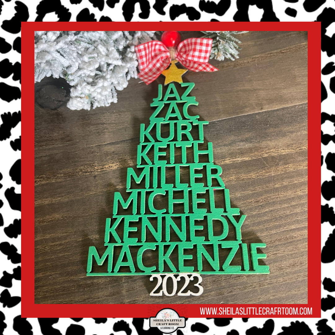 PERSONALIZED TREE NAME ORNAMENT