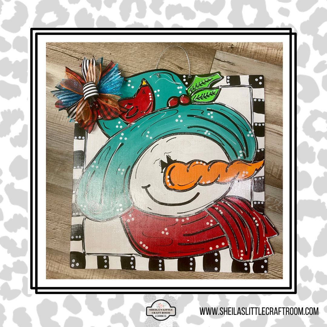 SNOWMAN WITH RED SCARF