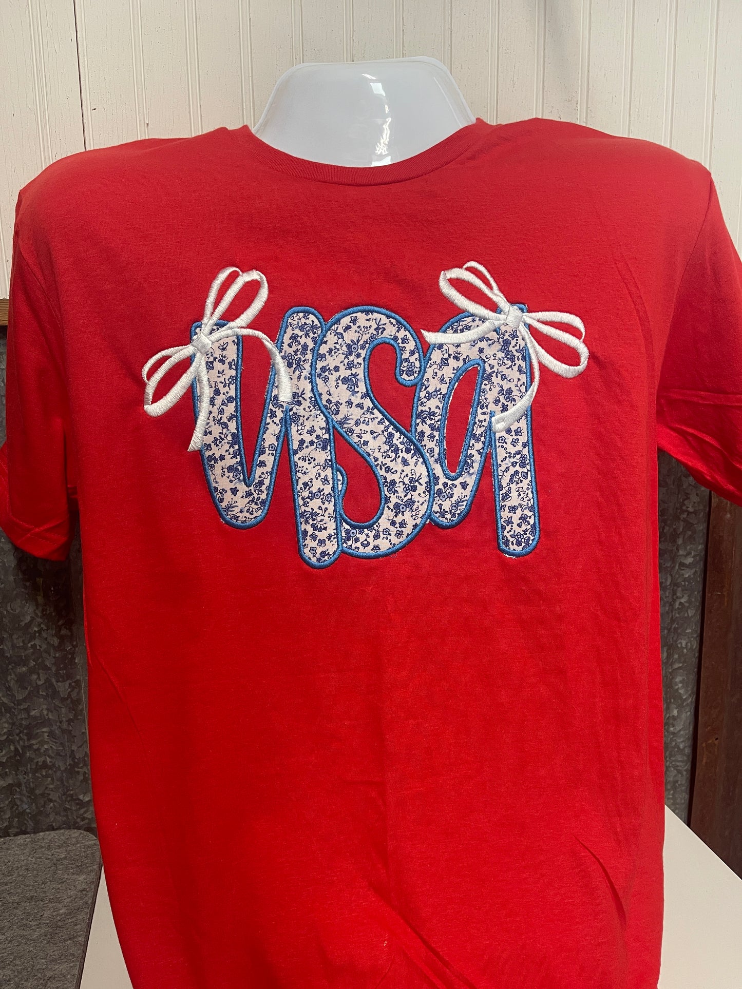 USA RED TEE WITH A SOFTER SIDE