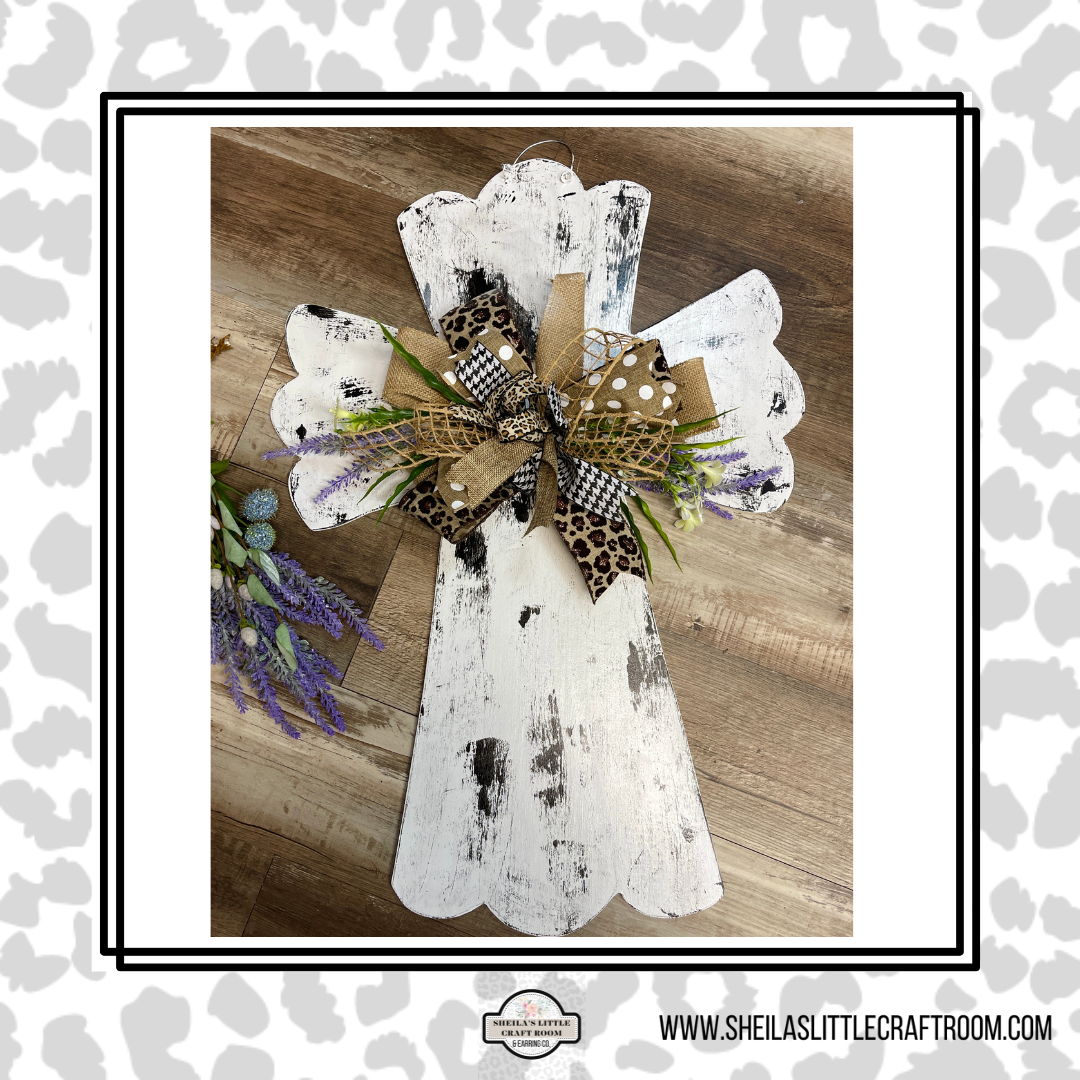 White Cross with Big Bow