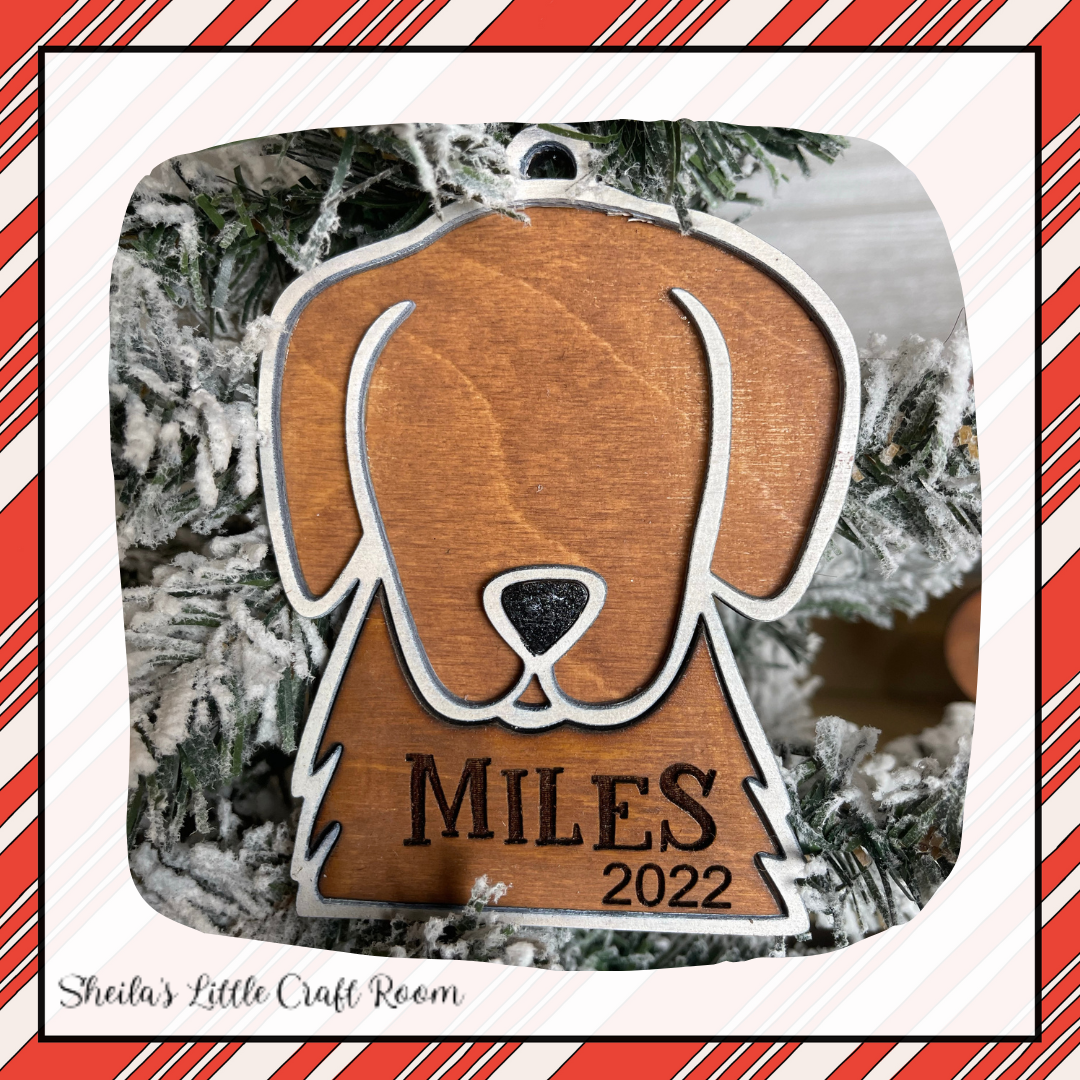 Dog Ornament w/ Name