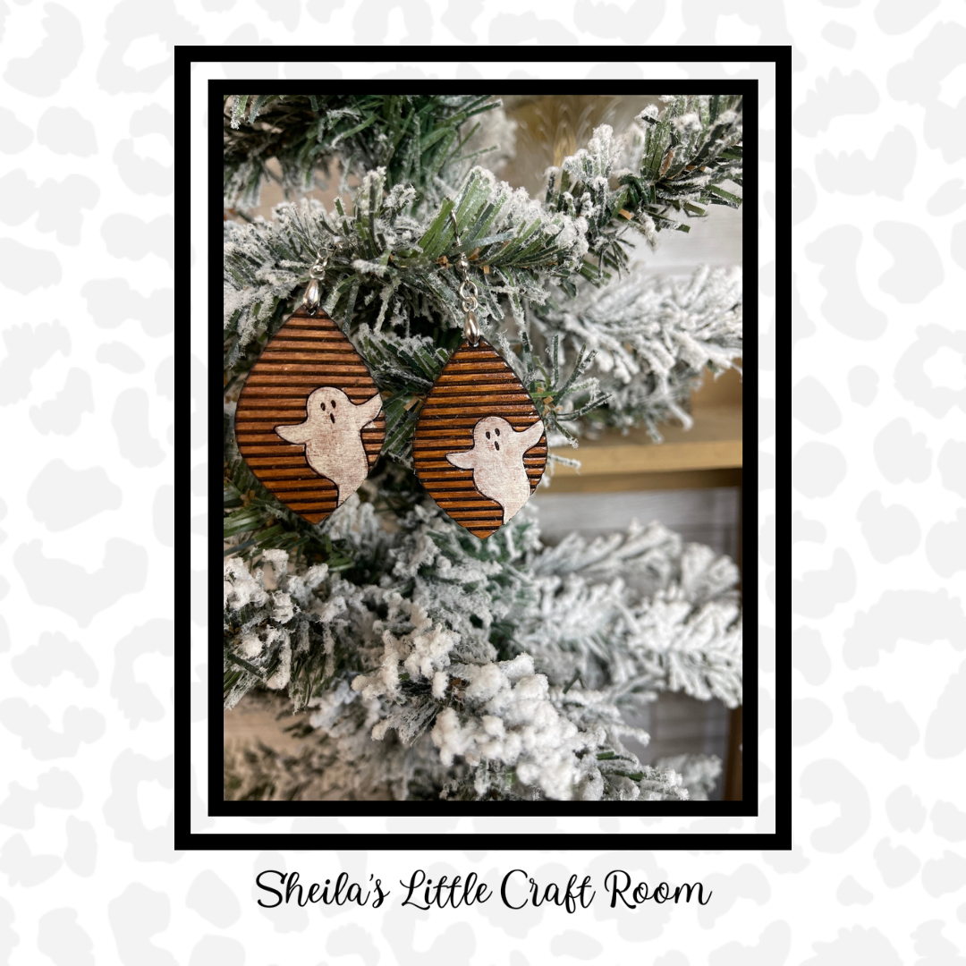 Wooden Ghost Dangle