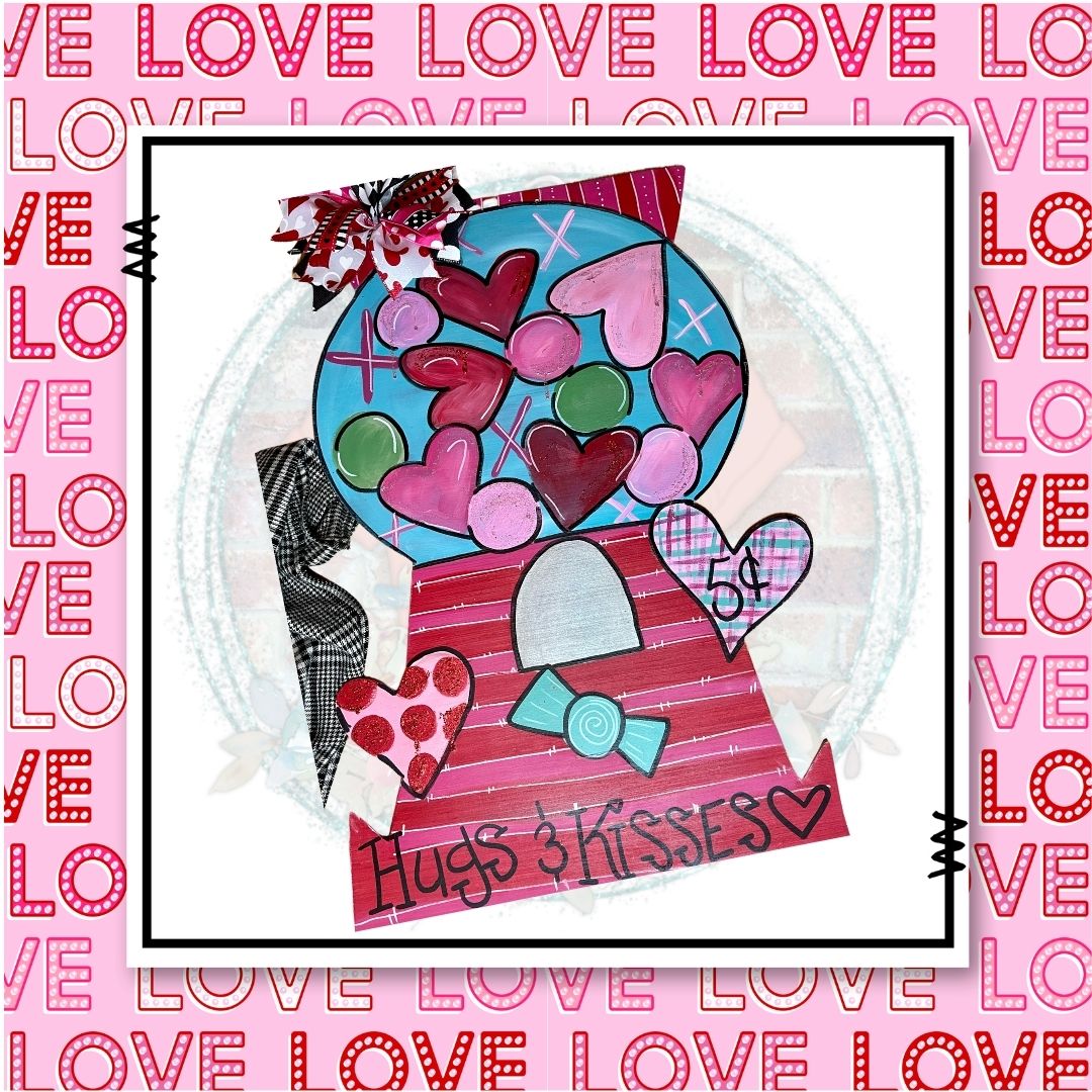 Valentines Bubble Gum Machine- JLFS