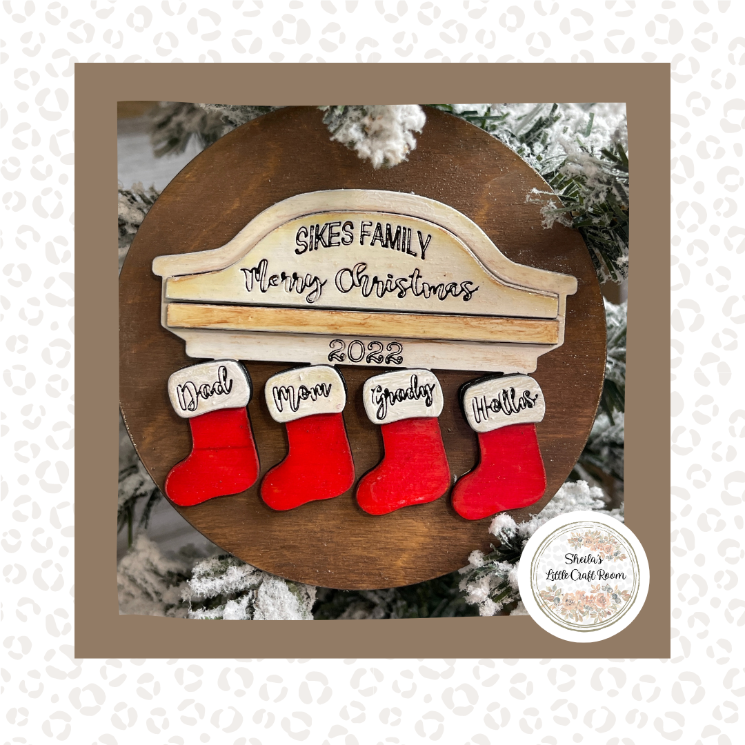 The Stockings Were Hung-Personalized Ornament