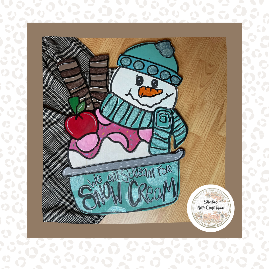 We All Scream For Ice Cream Snowman