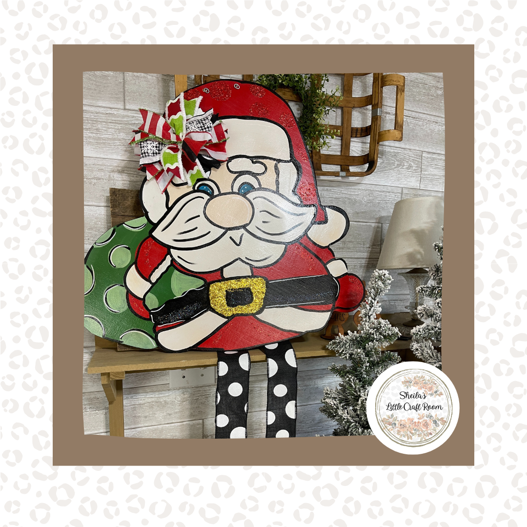 SANTA WITH RIBBON LEGS