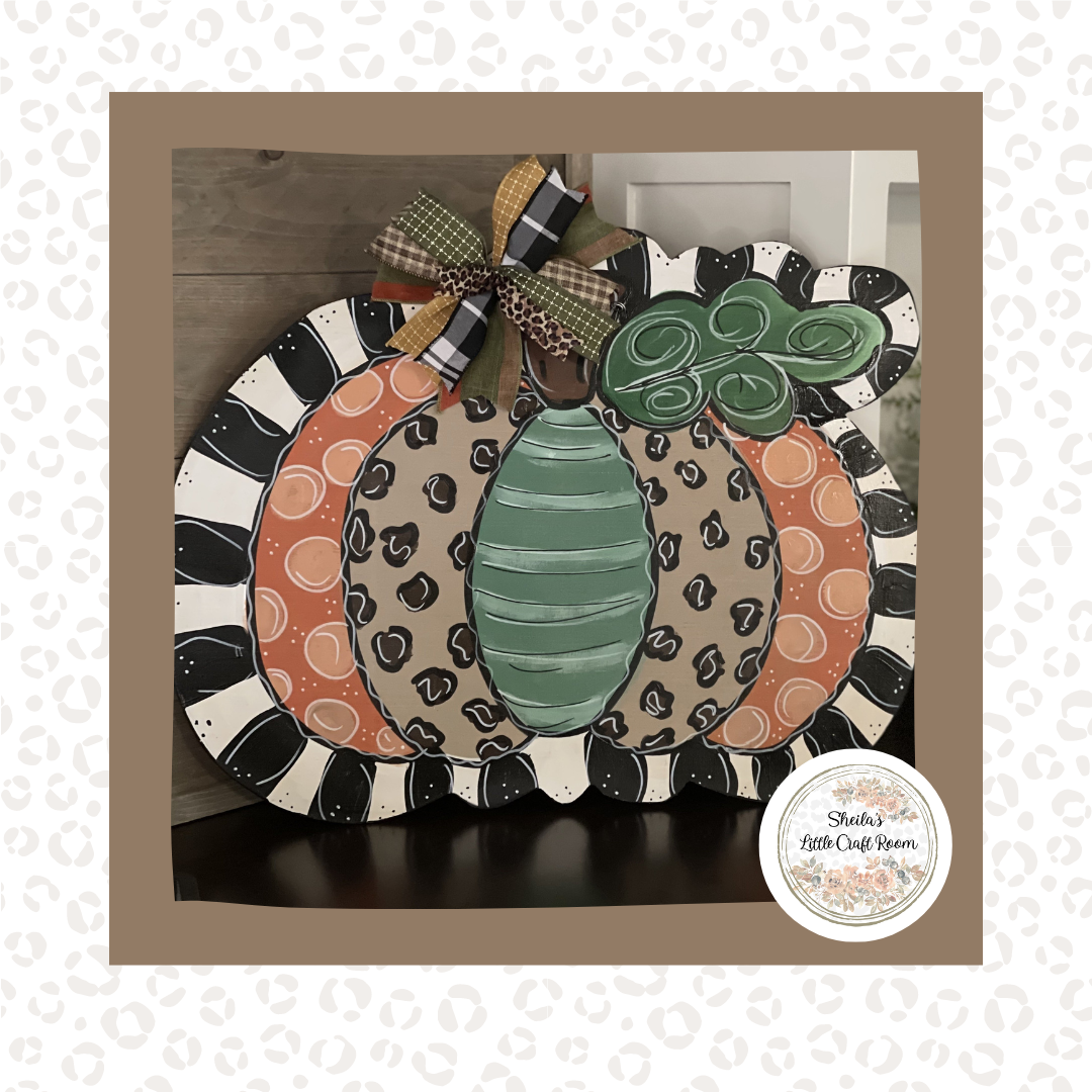 Fall Pumpkin with Leopard