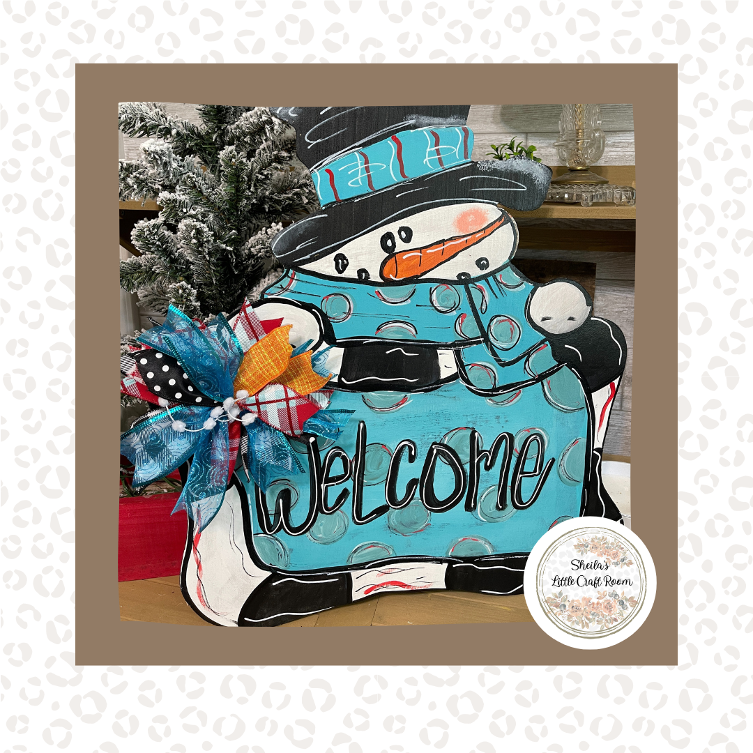 Winter Snowman - Blue