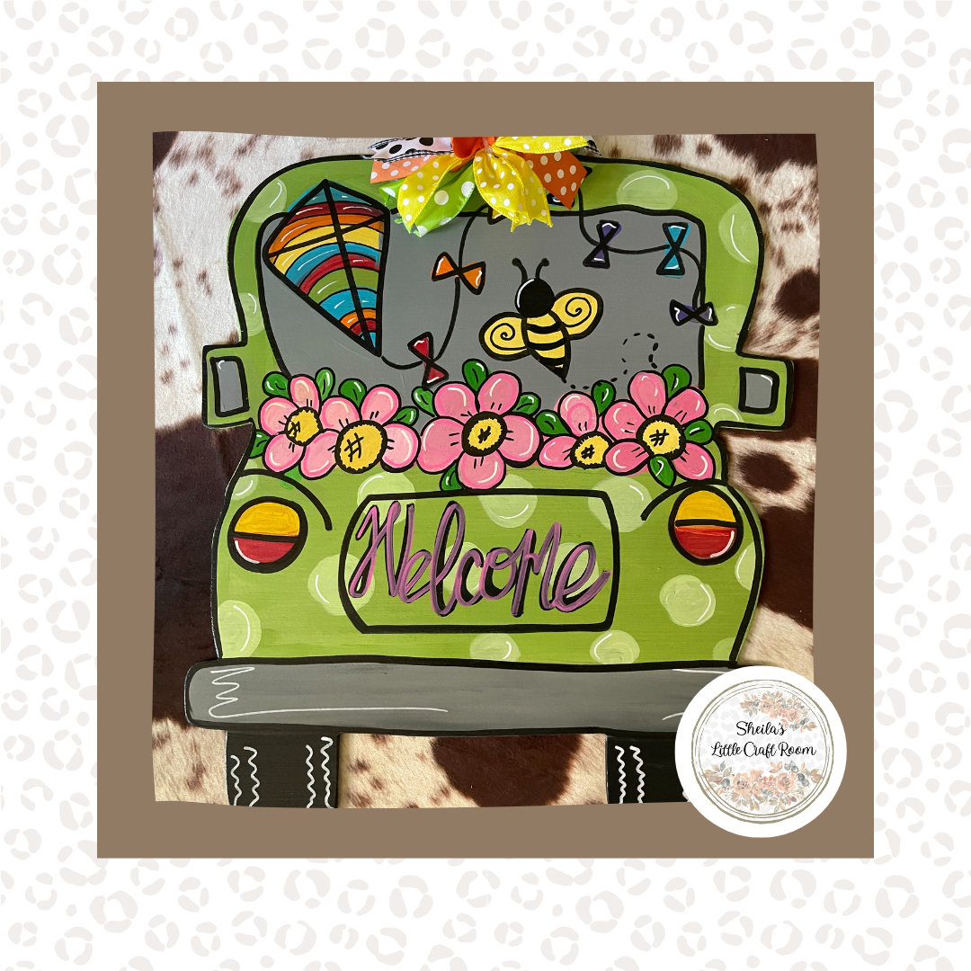 Spring Truck with Kites and Bees