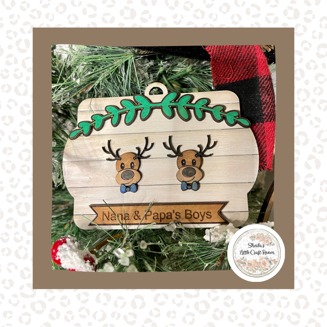 Personalized Reindeer Ornament