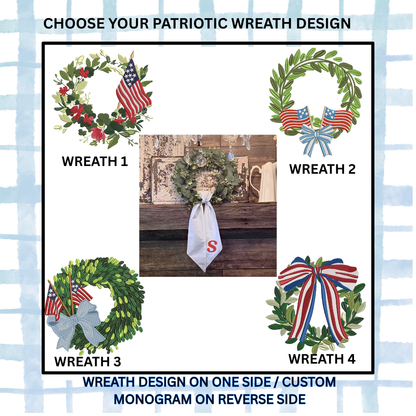Custom Embroidered Patriotic Wreaths