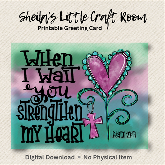 Printable Faith Encouragement Card - Instant Download