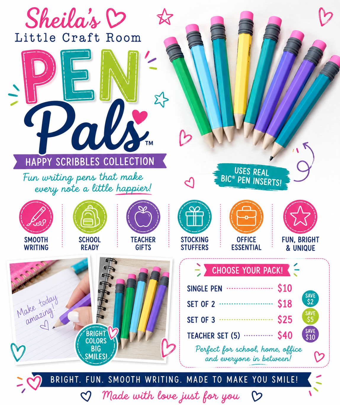 PEN PALS - HAPPY SCRIBBLES COLLECTION