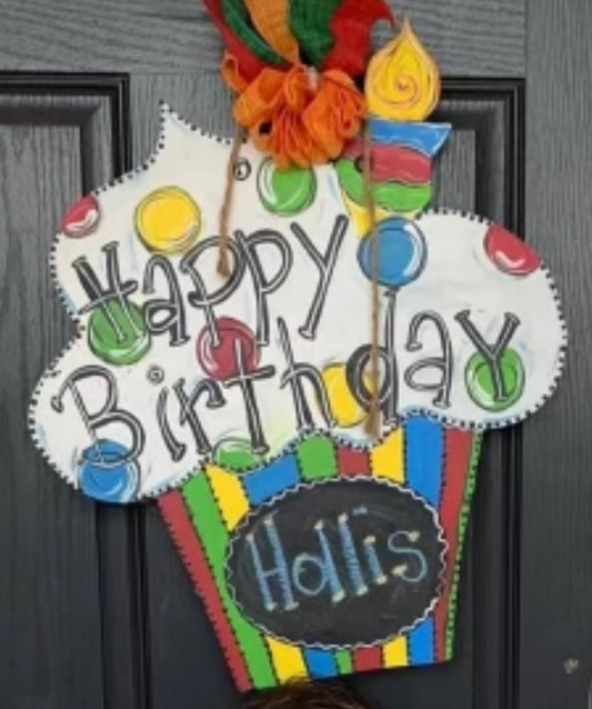 Happy Birthday Door Hanger