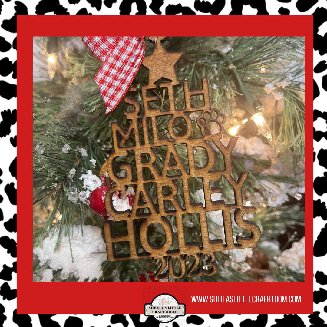 PERSONALIZED TREE NAME ORNAMENT