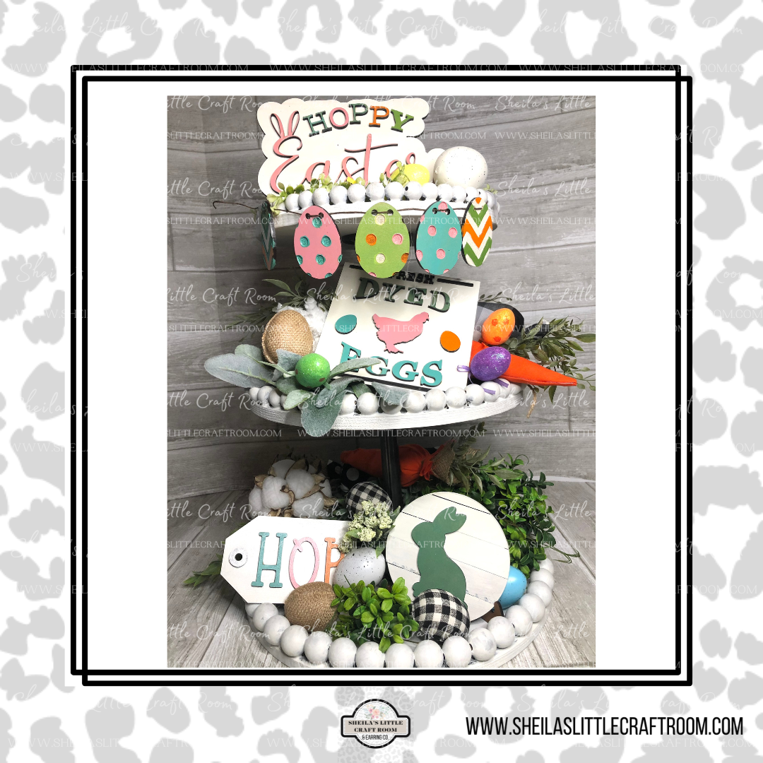 TIERED TRAY - EASTER - HOPPY EASTER