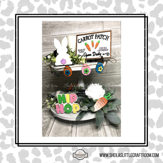 TIERED TRAY - EASTER-CARROT PATCH
