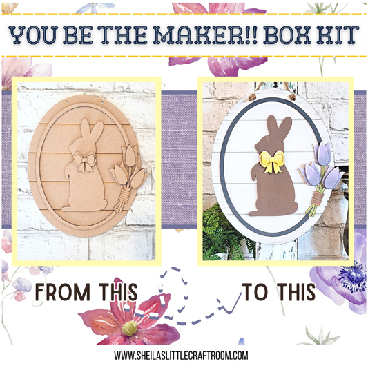MARCH DIY PAINT KITS - Spring Bunny - Without Stand