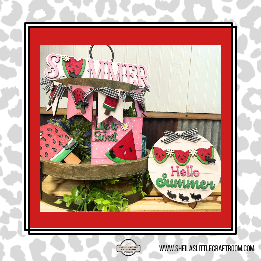 WATERMELON TIERED TRAY 5 PC SET