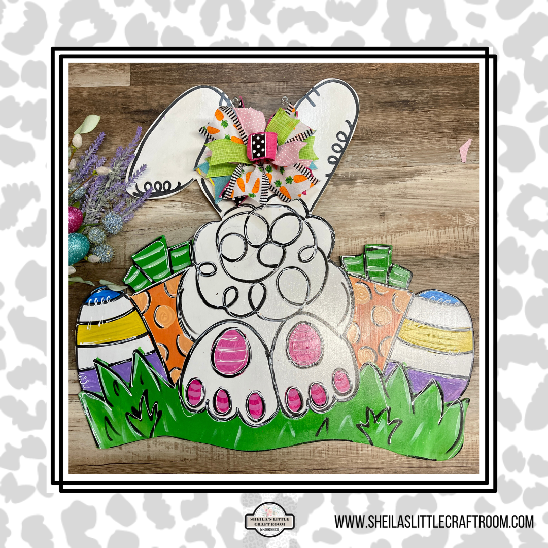 Easter Bunny Bum with Carrots and Eggs