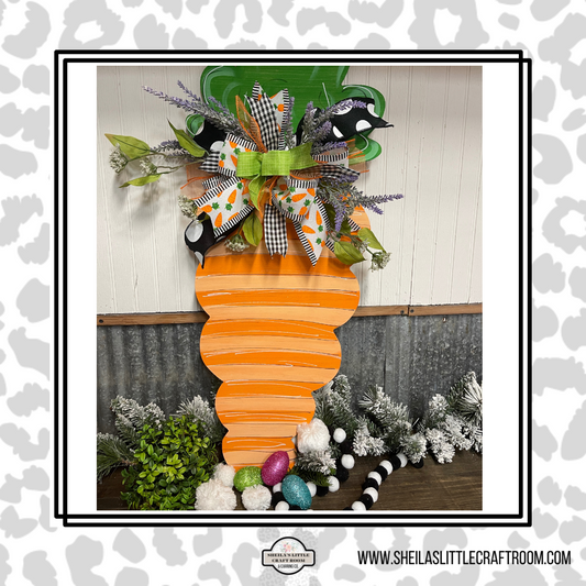 CARROT with large Bow and Greenery