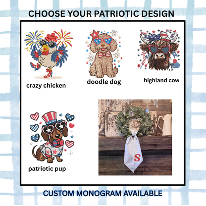 Custom Embroidered Patriotic Wreaths