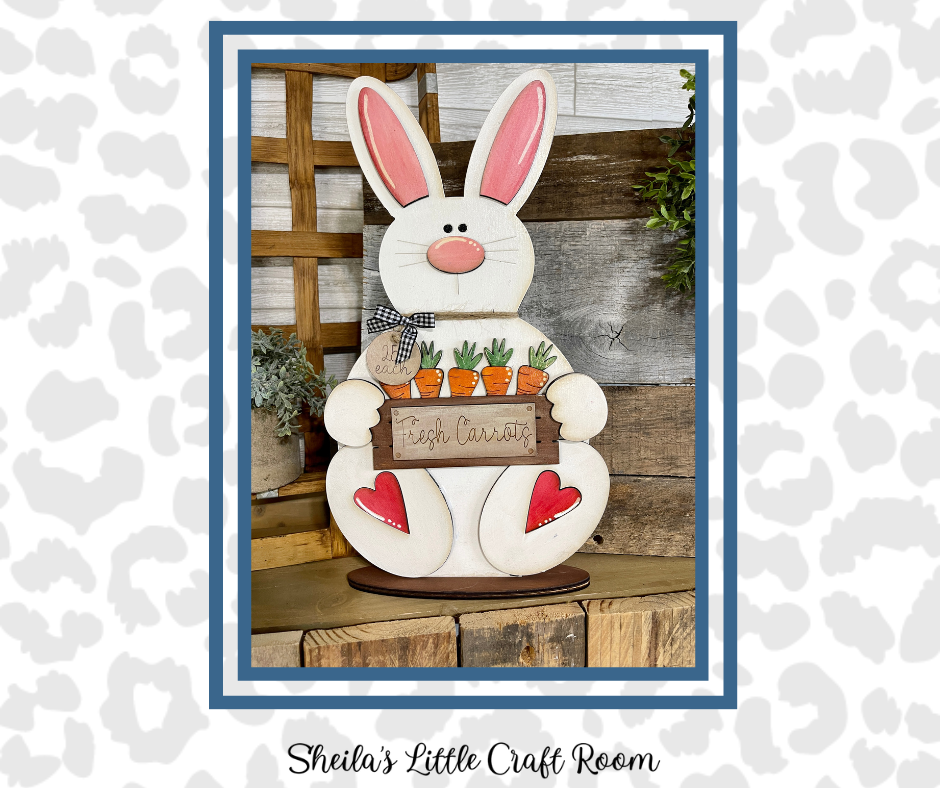 EASTER BUNNY WITH CARROTS