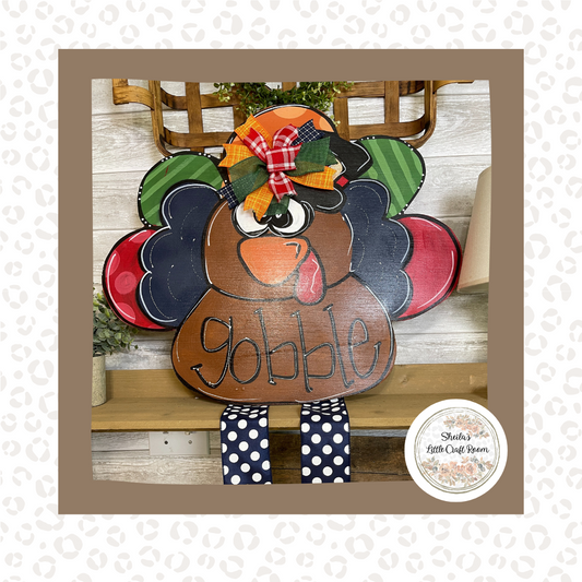 Colorful TURKEY WITH RIBBON LEGS