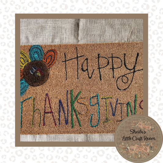 Happy Thanksgiving - Personalized - Door Mat - FREE SHIPPING